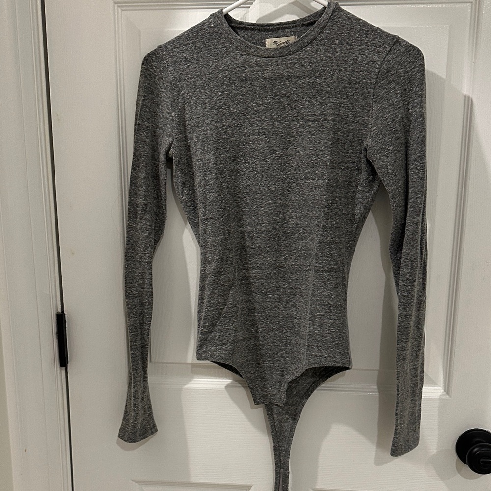 Gray Long Sleeve Bodysuit